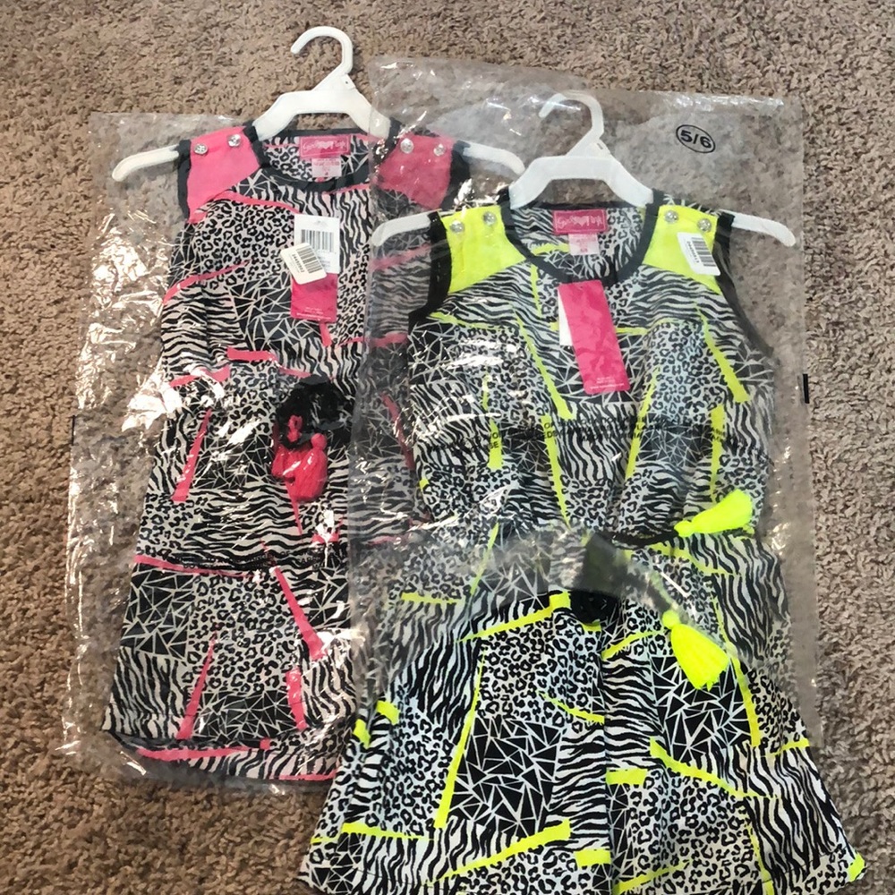 Little Girls Color Zebra Print Romper